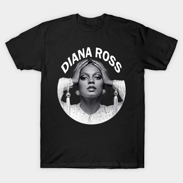 Diana Ross Grayscale T-Shirt by wsyiva